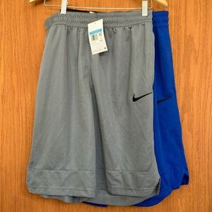 Nike Men’s Shorts - Two Pair - Blue & Gray - Size Medium